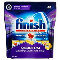 Finish Quantum Powerball Dishwashing Tablets Lemon 40 Pack