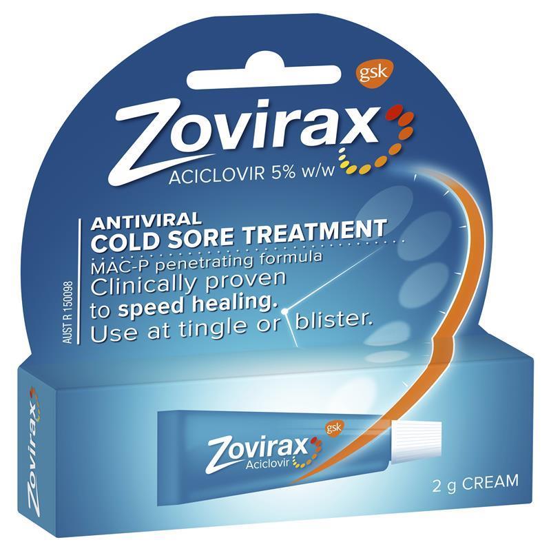Zovirax Cold Sore Cream Tube 2g Chemist Warehouse