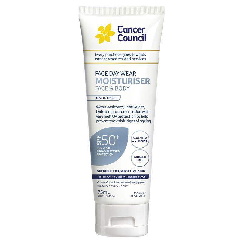 cancer council face day wear moisturiser matte