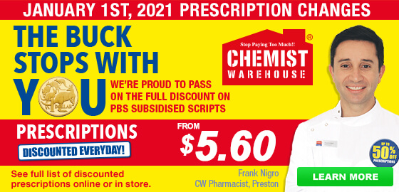 Chemist Warehouse - The buck stops with you - prescriptions from $5.60