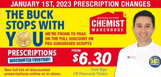 Chemist Warehouse - The buck stops with you - prescriptions from $5.60